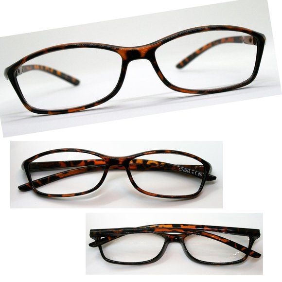 NWOT Brown Tortoise 1.25 Readers Reading Glasses - Picture 1 of 2